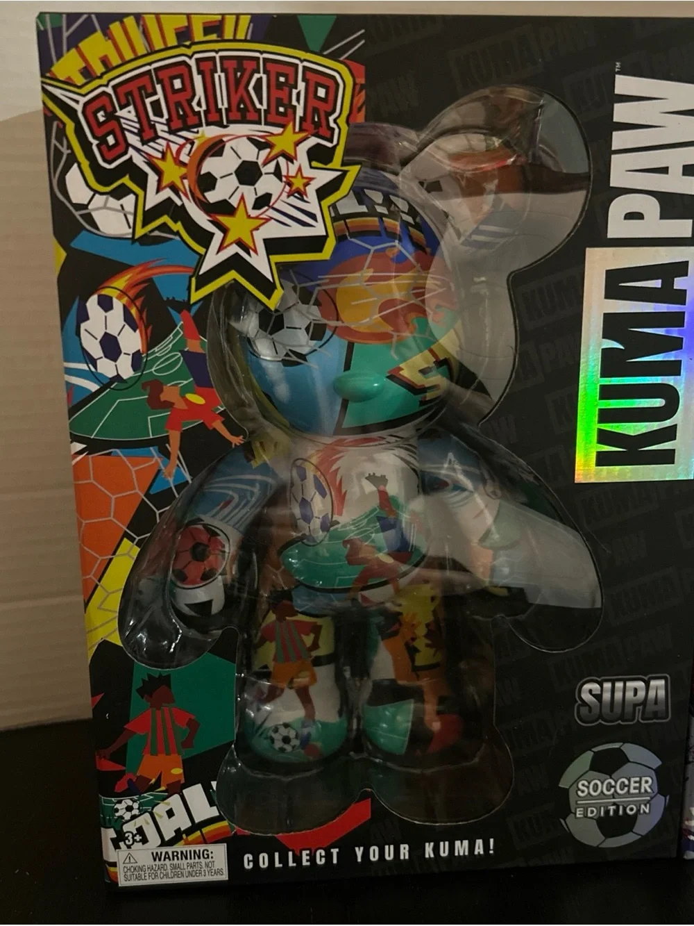 Kuma Paw Sups Collectible Soccer Edition - Multi-Color set of two brand new